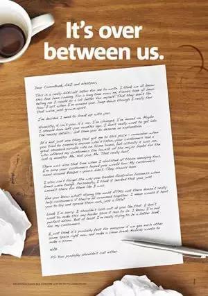 广告中的分手戏码,戏很足!